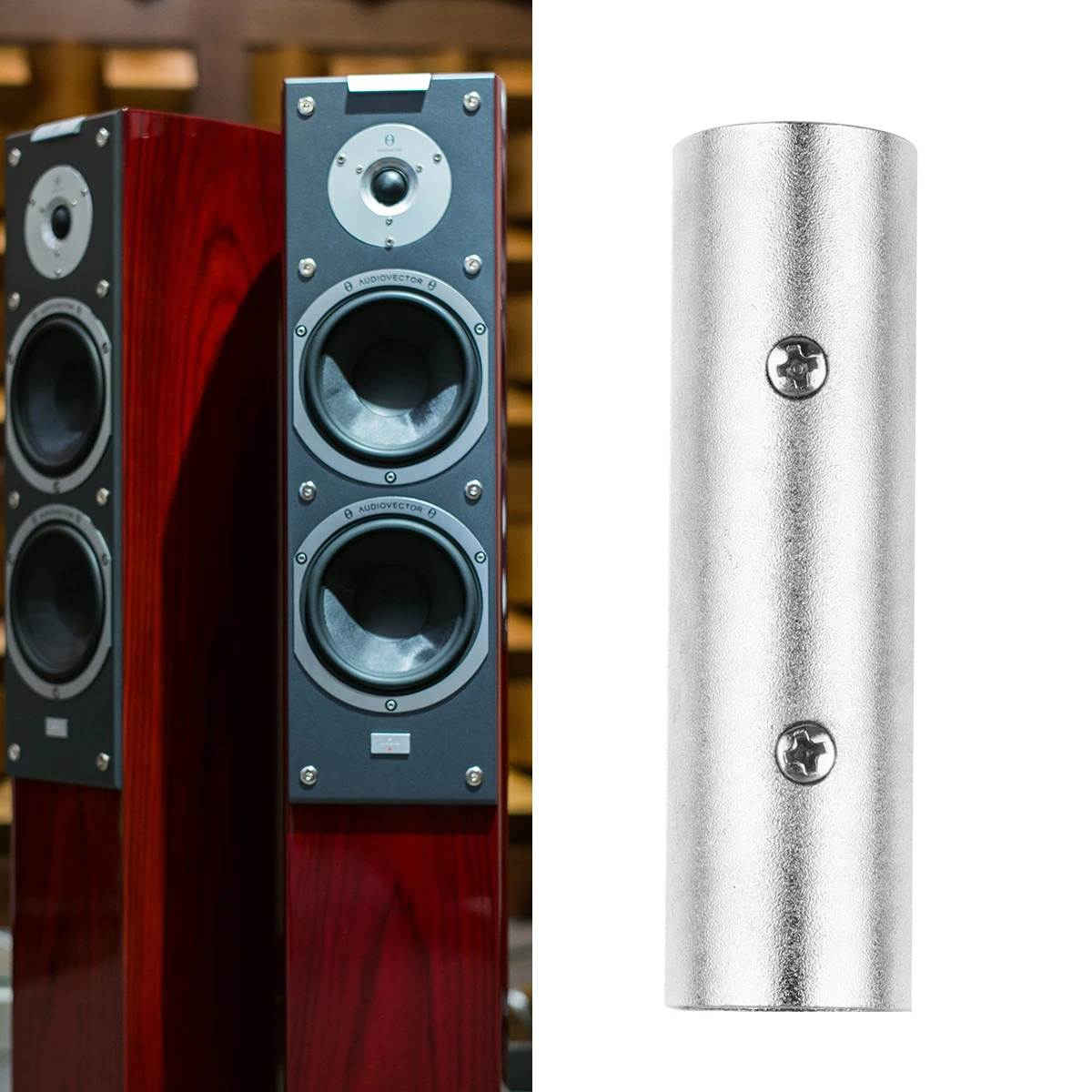 2 قطعة XLR 3 دبوس ذكر موصل الألومنيوم النحاس دائم مباشرة من خلال محول لميكروفون مكبر الصوت خلاط الموز