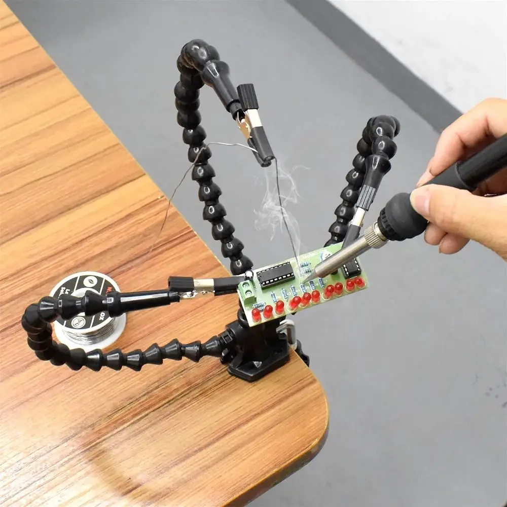 

Soldering Helping Hands Tool Adjustable Multi-Purpose Third Hand Tool ABS Strong Resilience PCB Holder Jewelry Crafts