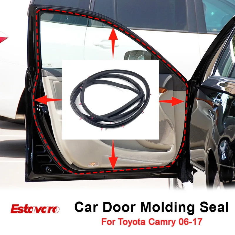 Waterproof Sealing Strip For Toyota Camry 06-17 Front Rear Car Door Strip Dustproof Waterproof Adhesive Sealing Strip Car Parts