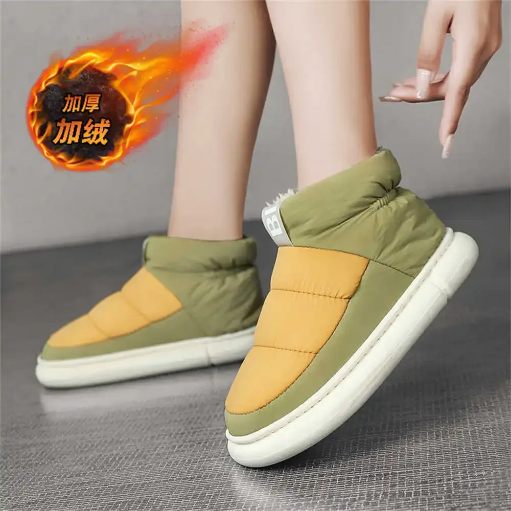 High-top Stuffed Sports Shoes Women's Sneakers Vulcanize Women's Green Boot Big Size Women's Shoes High End Special