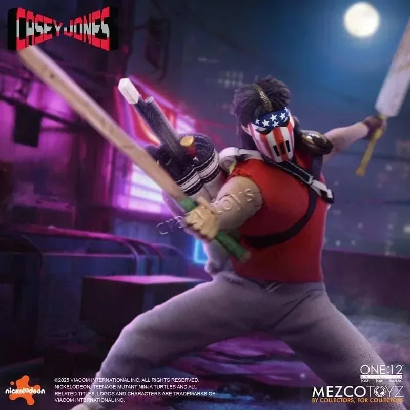 [Nuevo en Stock] Mezco Ant One: 12 Figuras Articuladas de Casey Jones de las Tortugas Ninja, Escala 1/12, Modelo de Juguete Coleccionable, Regalo