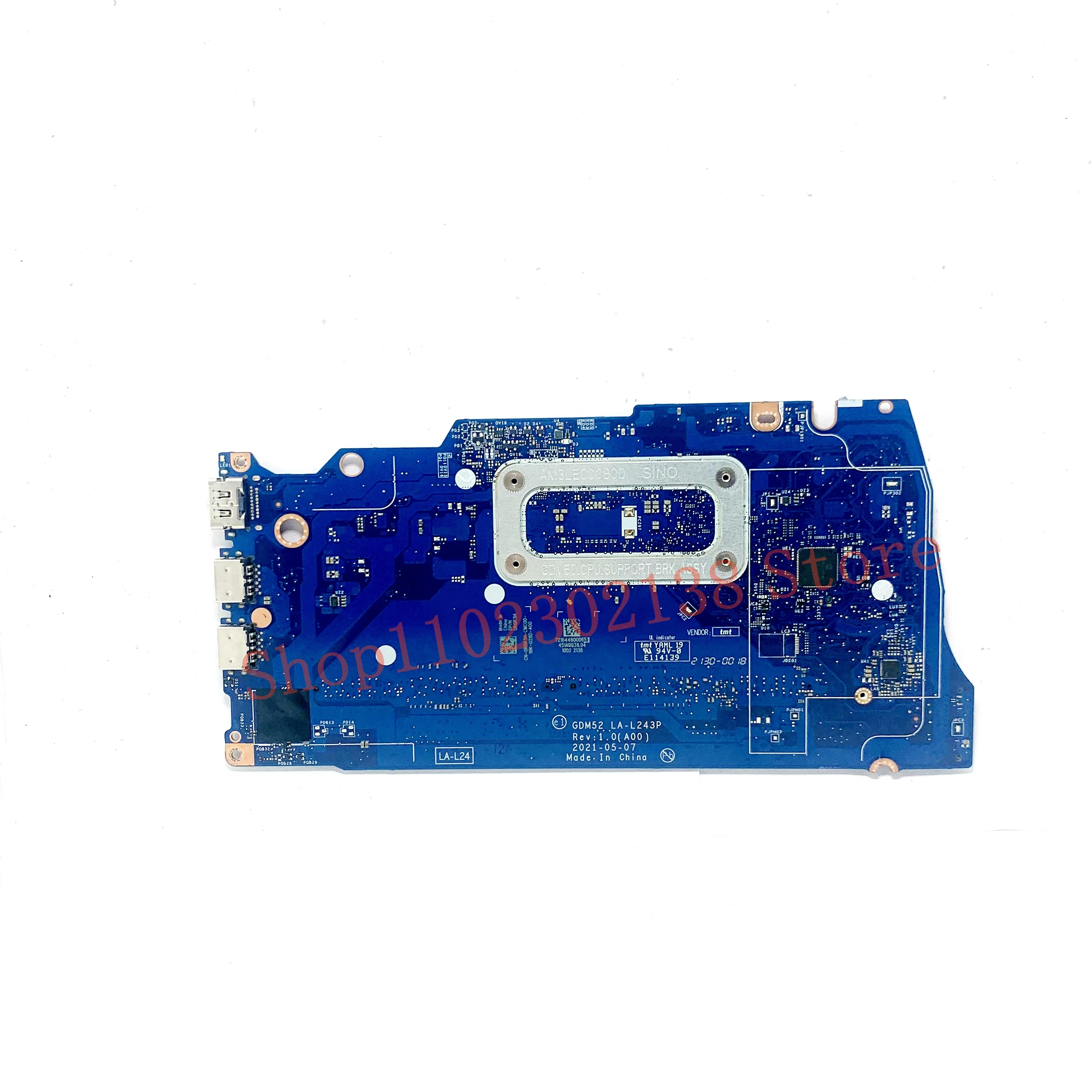 Imagem -04 - Cpu Mainboard para Dell Laptop 100 Testado ok Cn0r6r3h 0r6r3h Cn-03p9hh 03p9hh La-l243p Srgkl I51035g1