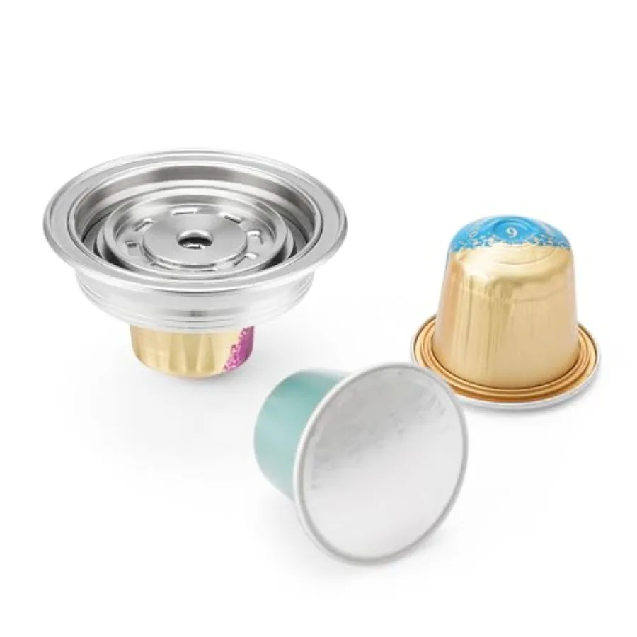 

Комплект из 2 многоразовых конвертеров для кофейных капсул, для использования с оригинальными капсулами, без адаптера для кофейных капсул, совместим с De-lo.