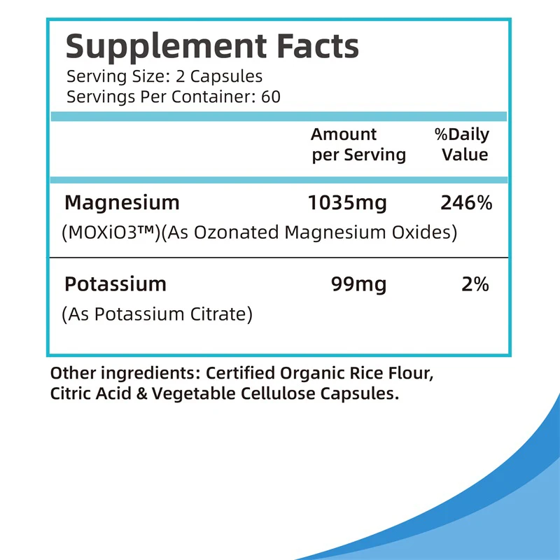 MagO7 - Promote Intestinal Cleansing and Relieve Constipation, Promotes Bowel Regularity - with Ozonated Magnesium Oxide