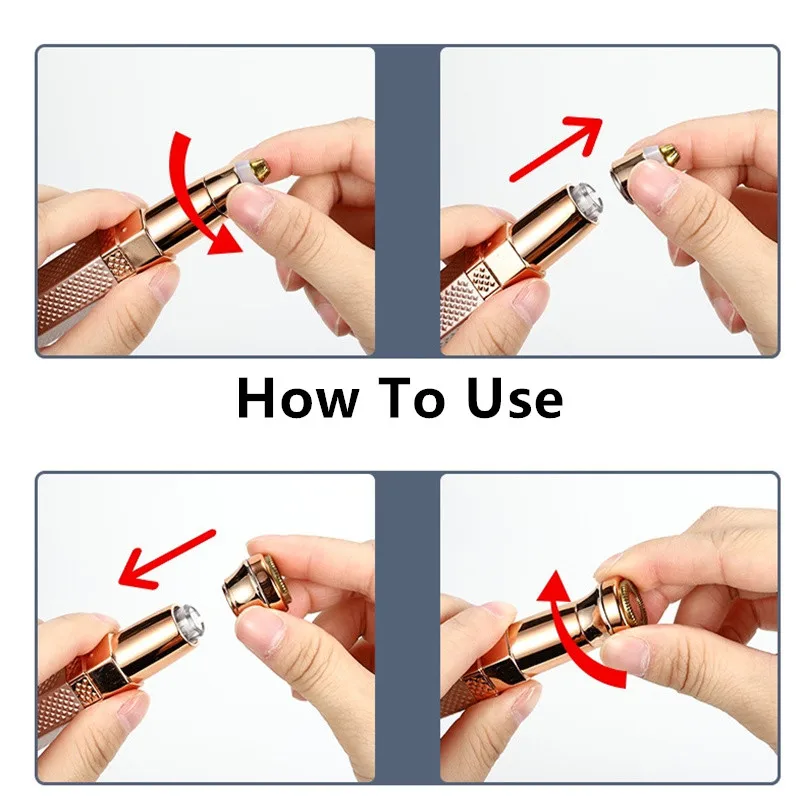 المحمولة 4 في 1 المرأة الكهربائية لنزع الشعر مزيل الشعر ماكينة حلاقة غير مؤلمة للنساء بيكيني الجسم الوجه أداة قص الحواجب USB شحن