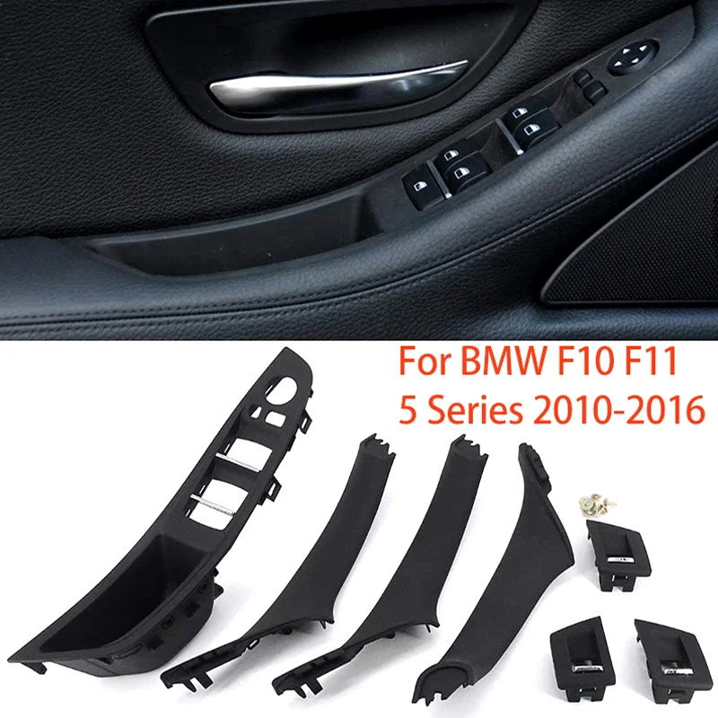 

7 Pcs LHD Car Door Handle Cover for BMW 5 Series F10 F11 2010-2016 Interior Door Pull Handle Replace Trim Cover