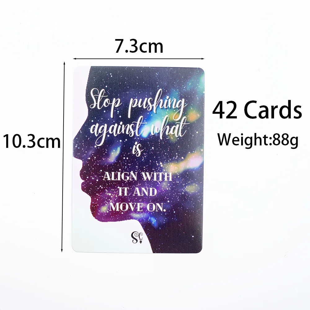 Premium Board Game Cosmic Messages 42 Oracle Card Deck Twin Flame Love Message English Visions Divination Edition 10.3*7.3cm