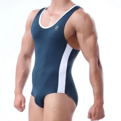 Men's Fashionable Swimming Jumpsuit Youth Sports Fitness Cycling Pants Teenagers Elastic Comfy Sweet Absorb Breathable Bodysuits