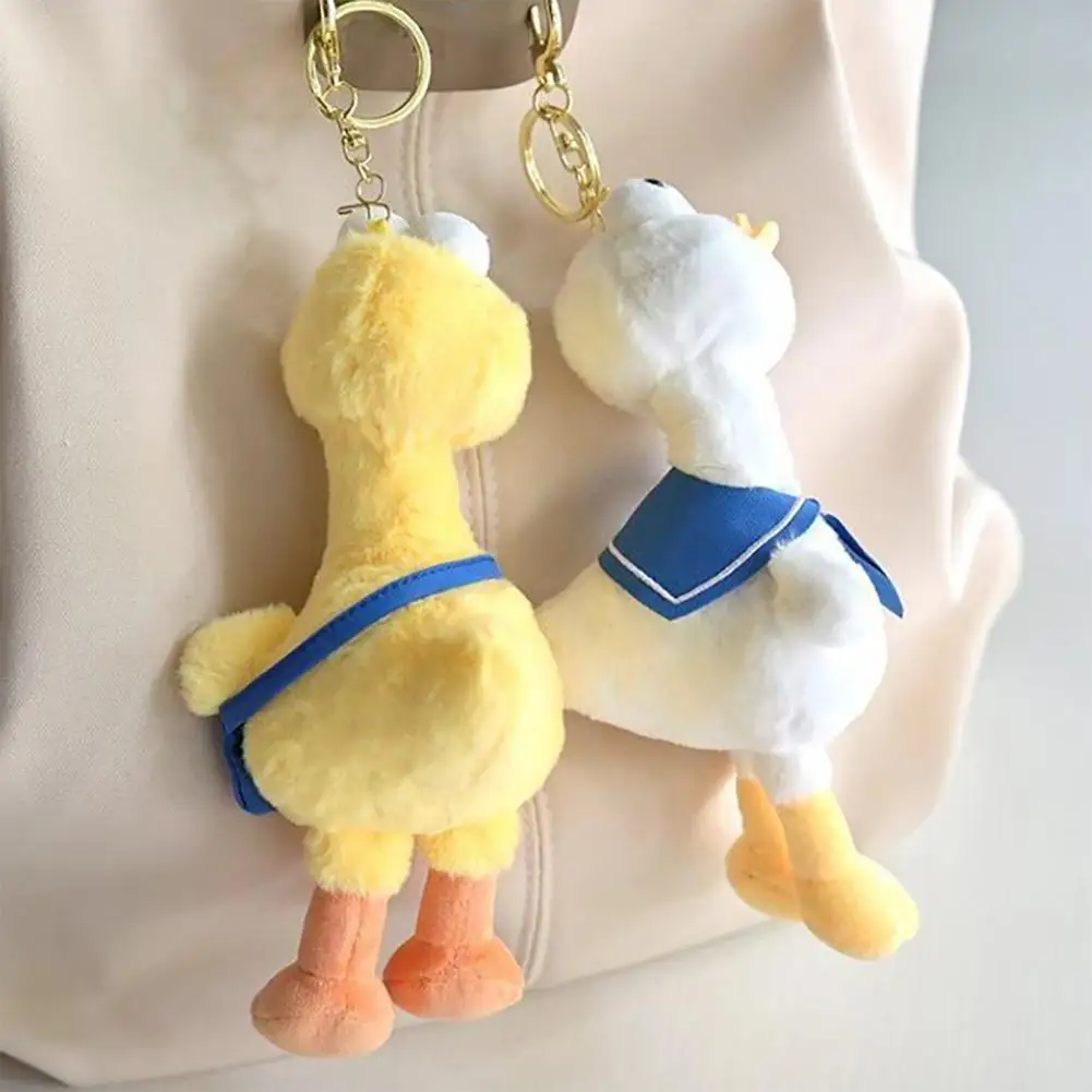 Pp Cotton Filled Duck Keychain Adorable Duck Keychain Plushies Soft Stuffed Dolls for Kids Cute Backpack Hanging Decorations