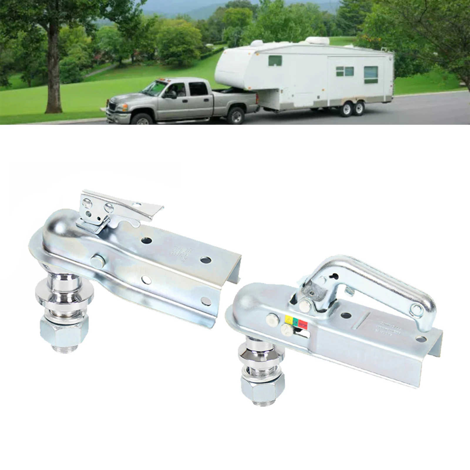 Trailer Hitch Ball Smooth Glossy  Compact Structure Rust Proof Strong Strength with  Thread Trailer Hitch Ball
