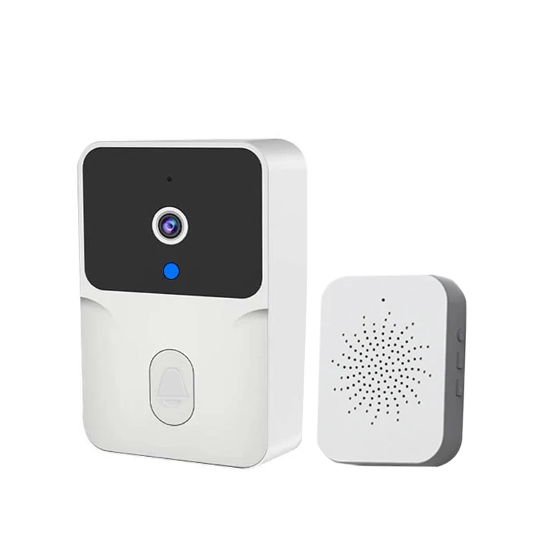 Timbre inalámbrico con cámara HD para exteriores, Timbre de puerta de seguridad con visión nocturna, intercomunicador de vídeo, cambio de voz,