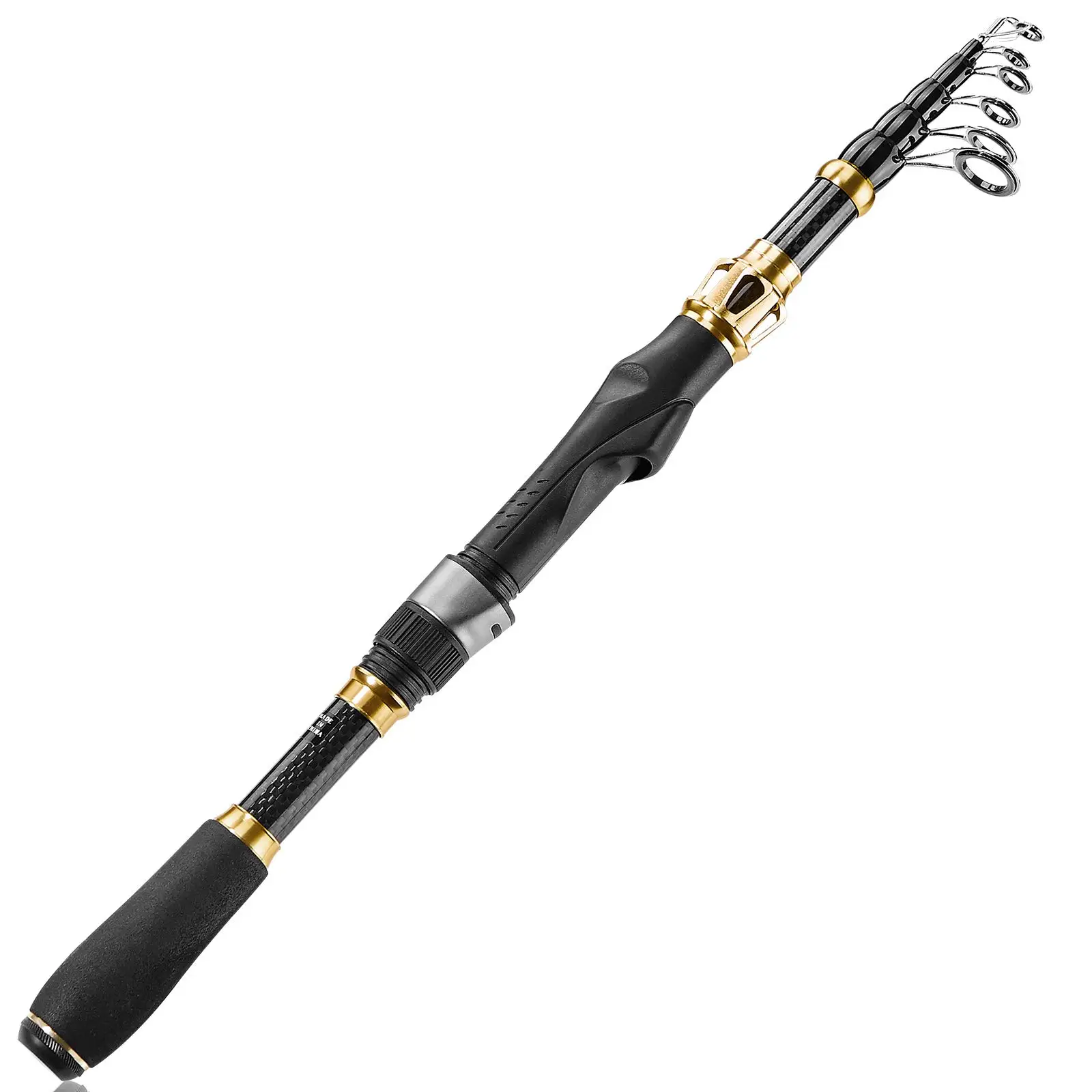 

PLUSINNO Fishing Rod Carbon Fiber Telescopic Fishing Rod Sea Saltwater Freshwater Kit