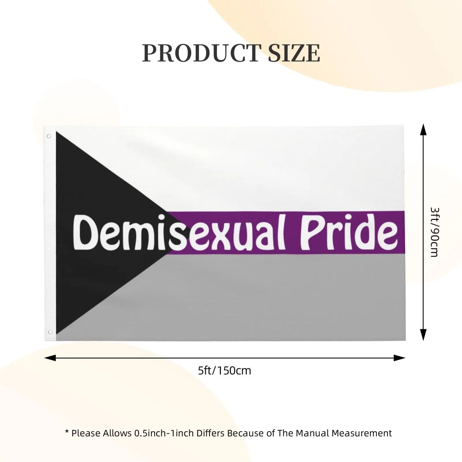 Flagnshow 100% Polyester Demisexual Pride Flag