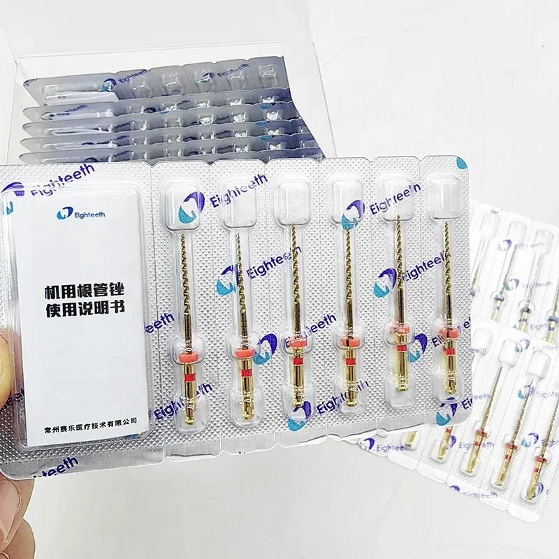 6PCS Eighteeth E-FLEX Root canal Files NiTi Endodontic Files Premium Anti-Fracture Toughness Effective Debridement anti-broken