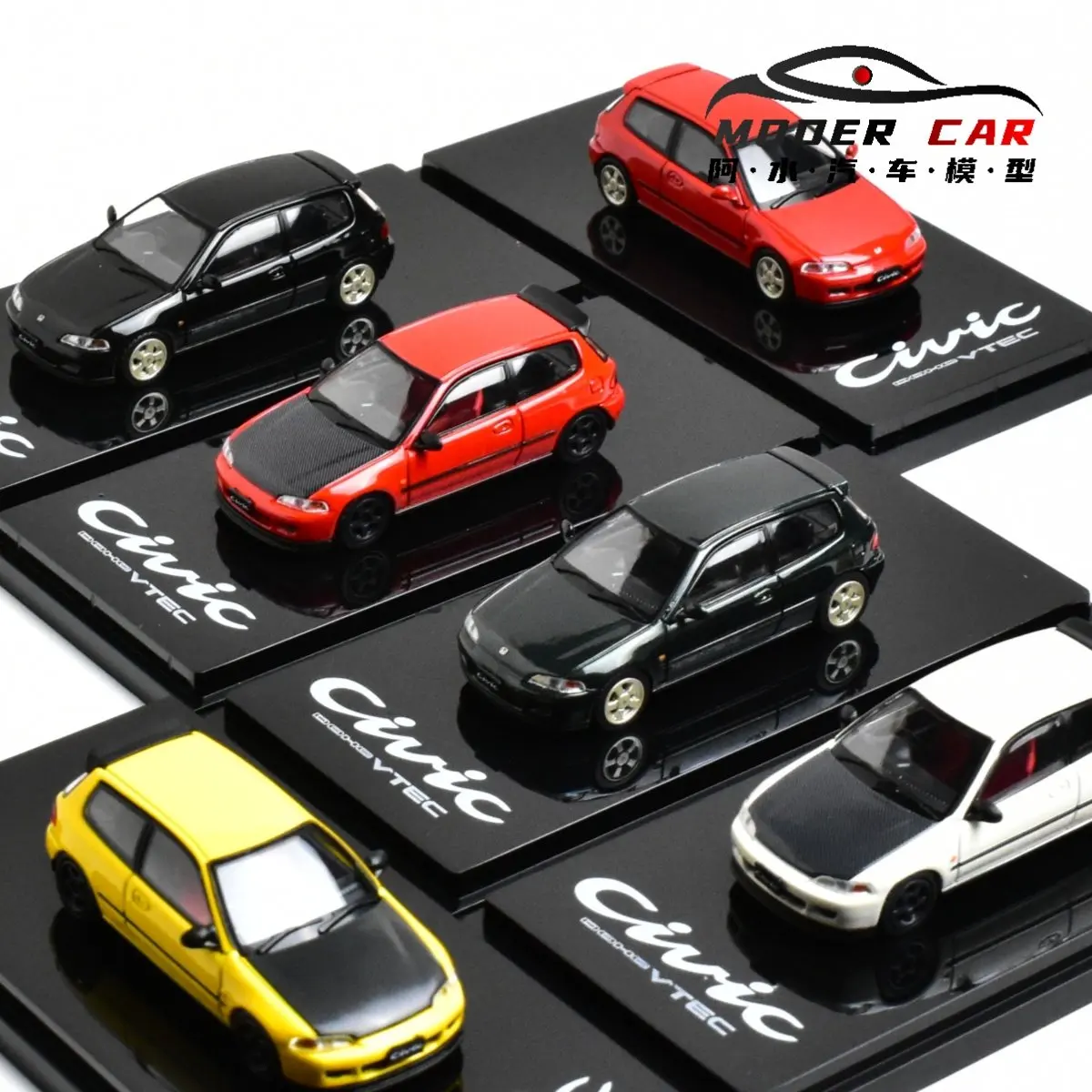 

Модель автомобиля Hobby Japan 1:64 CIVIC EG6 SiR-S JDM, литая под давлением