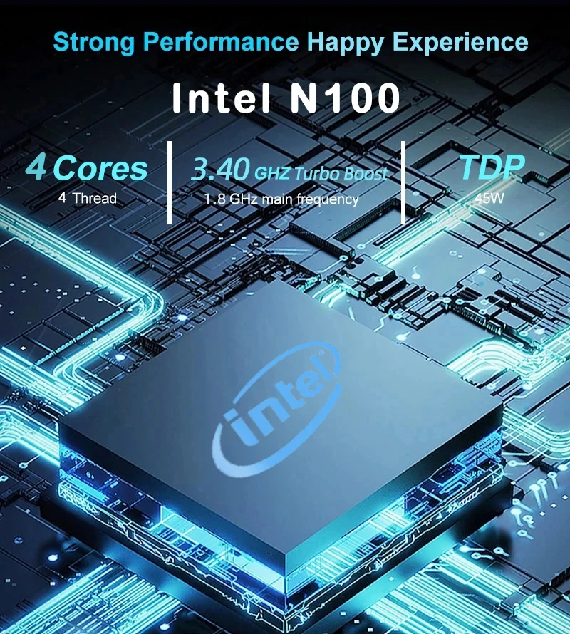 SZBOX Z100 ألدر ليك N100 كمبيوتر صغير ويندوز 11 برو DDR4 3200 ميجا هرتز M.2 2280 SSD WIFI BT HD سطح المكتب مكتب كمبيوتر صغير كمبيوتر ألعاب #3