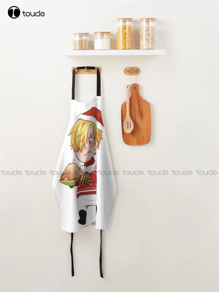 Sanji Chibi - One Piece Christmas  Apron Women Waist Aprons Garden Kitchen Customized Unisex Adult Apron Custom Cooking Aprons