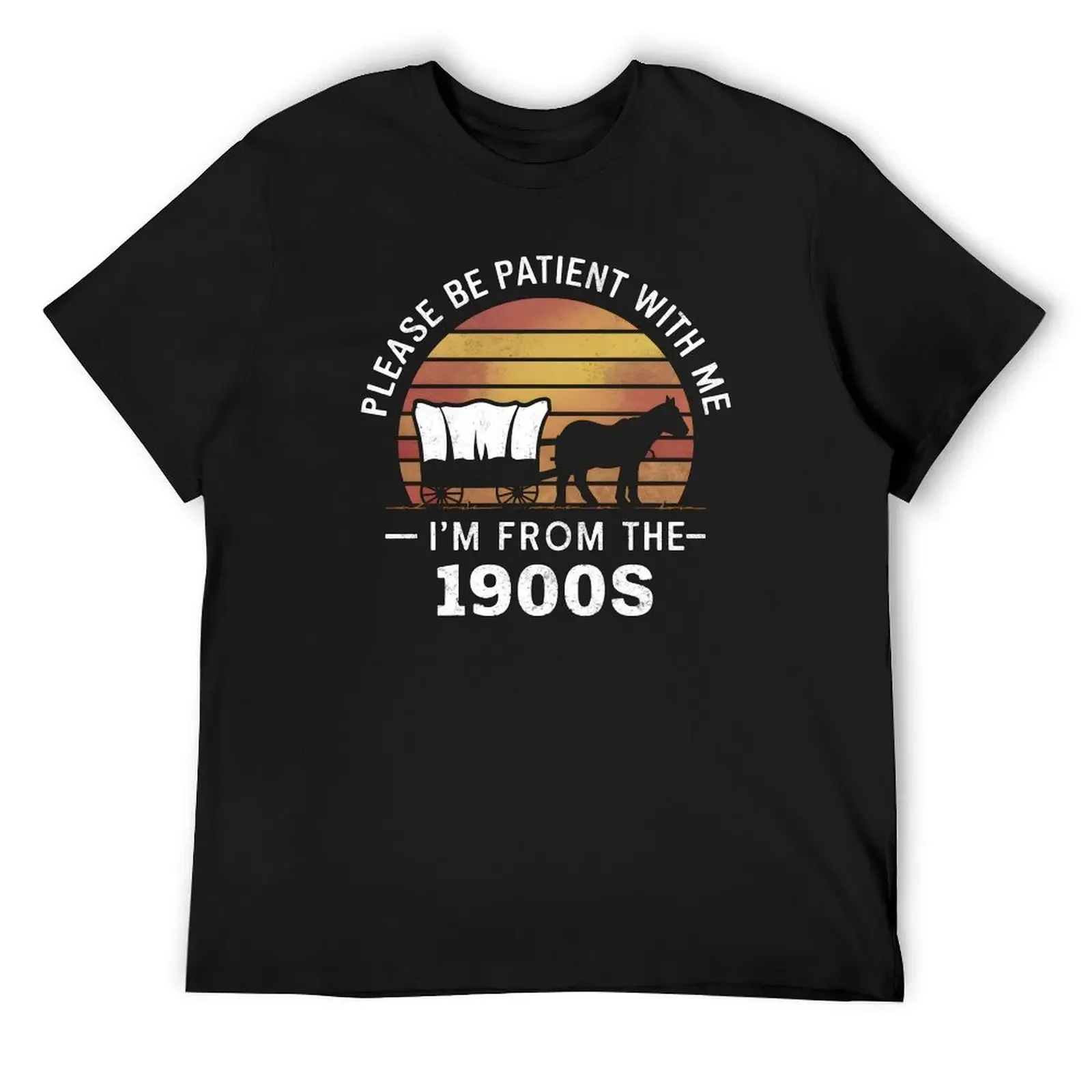 please be patient with me im from the 1900 s T-Shirt quick-drying sweat new edition vintage graphic tee men t shirt