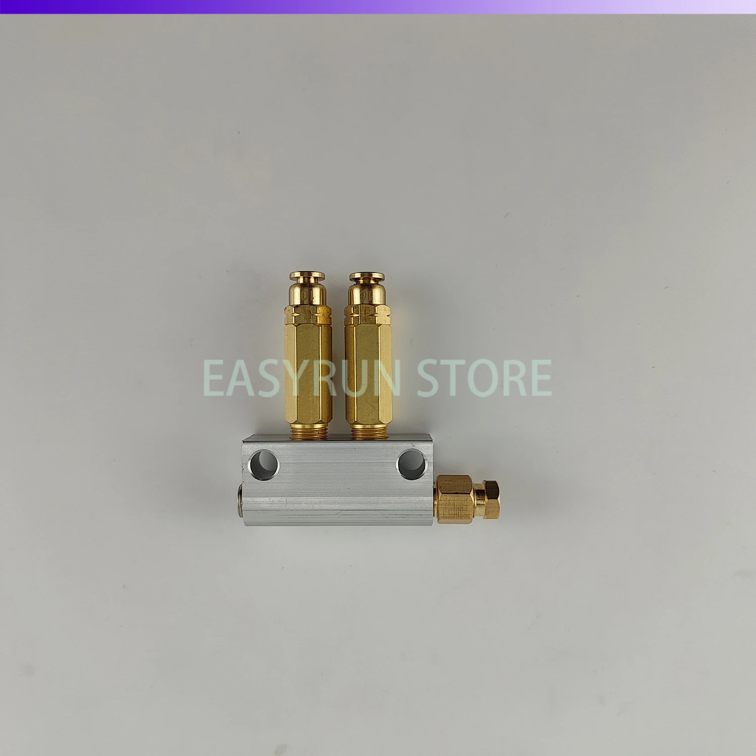 2 Way Aluminum/Brass In 6MM Out 4MM Lube Oil Piston Distributor Value Manifold Block for centralized lubrication