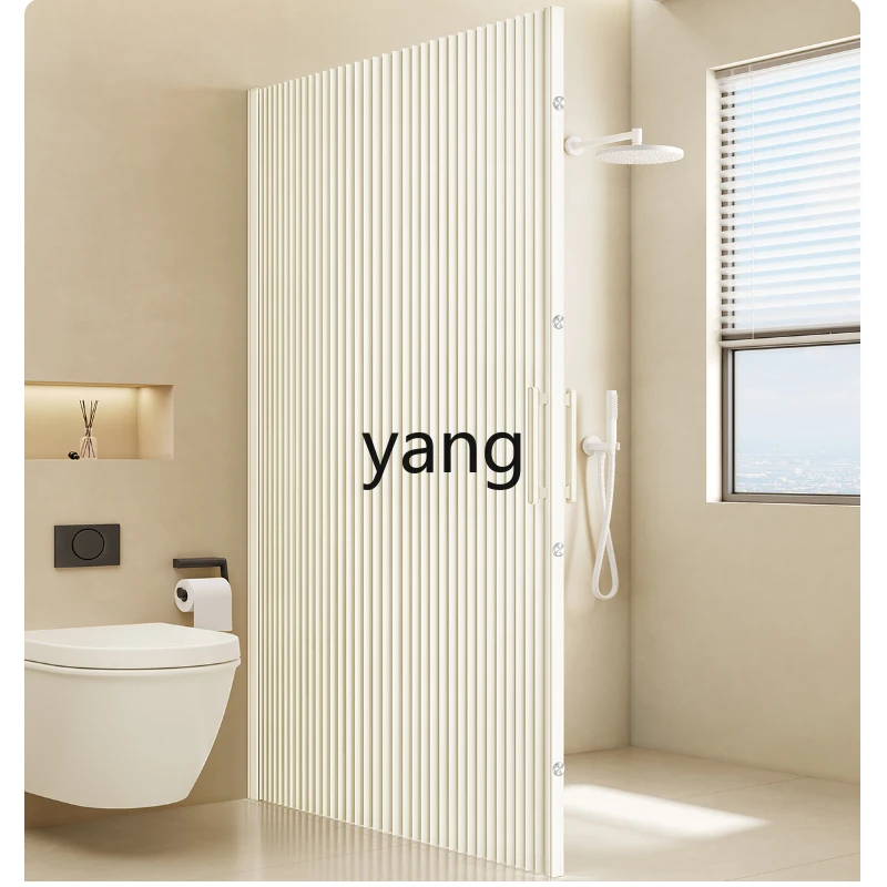 Cx bathroom invisible shower curtain toilet blocking high-grade magnetic waterproof folding door