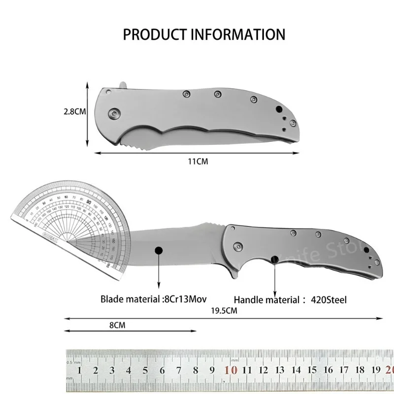 Folding Knife KS 3655 1730 Tactical Survival Pocket Knife 8Cr13Mov Blade 420 Steel Handle Outdoor EDC Camping Hiking Knives