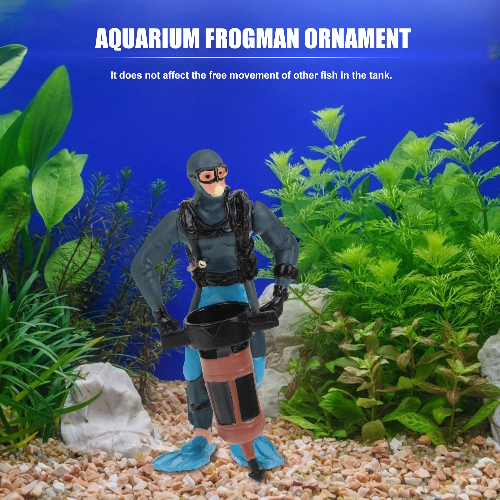 

Fish Tank Resin Diver Ornament Simulation Aquarium Decor Lively Natural Atmosphere Highly Simulated Durable Break Resistance