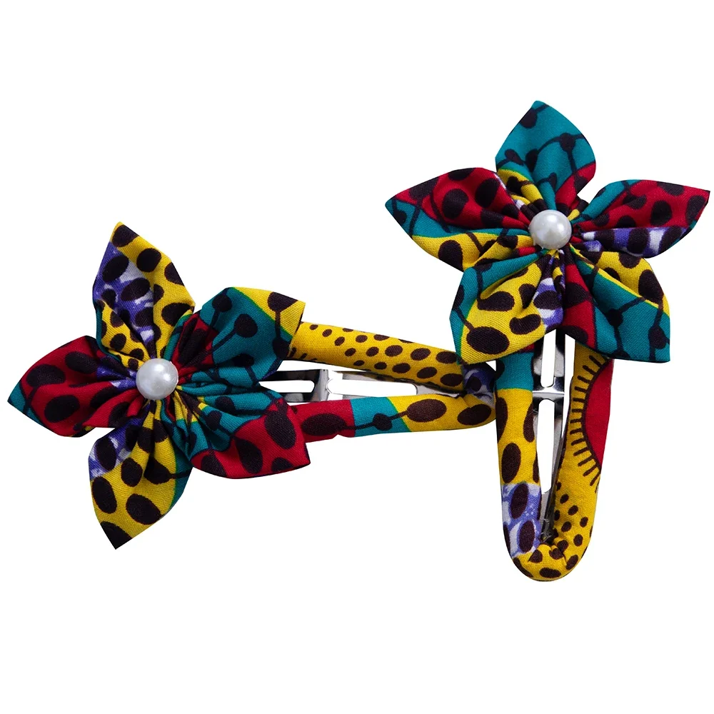 Handmade African Nigerian Wedding Women Hair Clip Ladies Hair Clip High Quality Ankara Head Decor Headwear Big Hairpin Wyb990