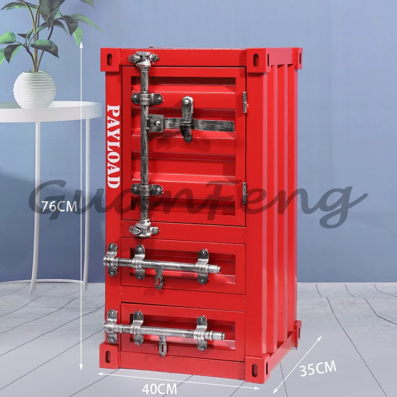 Retro creative drawer locker drawer living room storage box