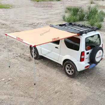 Příslušenství pro terénní vozy 4x4, vodotěsný, odolný proti slunci, boční stan, venkovní kempingový stan pro SUZUKI Jimny JB33 JB43 řady 1998-2018 10 nejlepší prodej Střešní stan Suzuki Jimny - №3