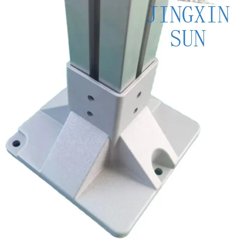Hot Sale Cheap Aluminum Alloy Foot Fence Base Guardrail Aluminum Column Fixed Foot Square Foot Connector