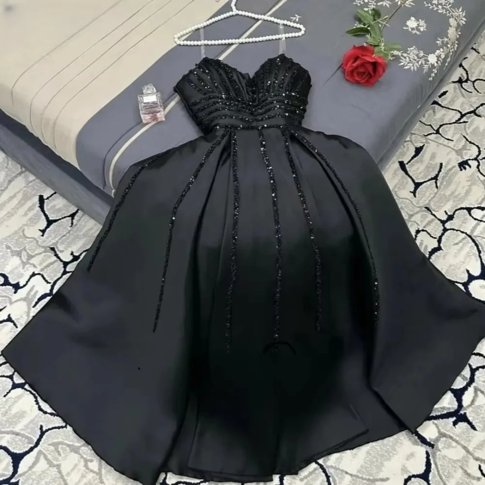 

Customized Evening Dress Prom Women Formal Gown Luxurious Sequins Robe 2024 Black Special Occasion Es For Occasio