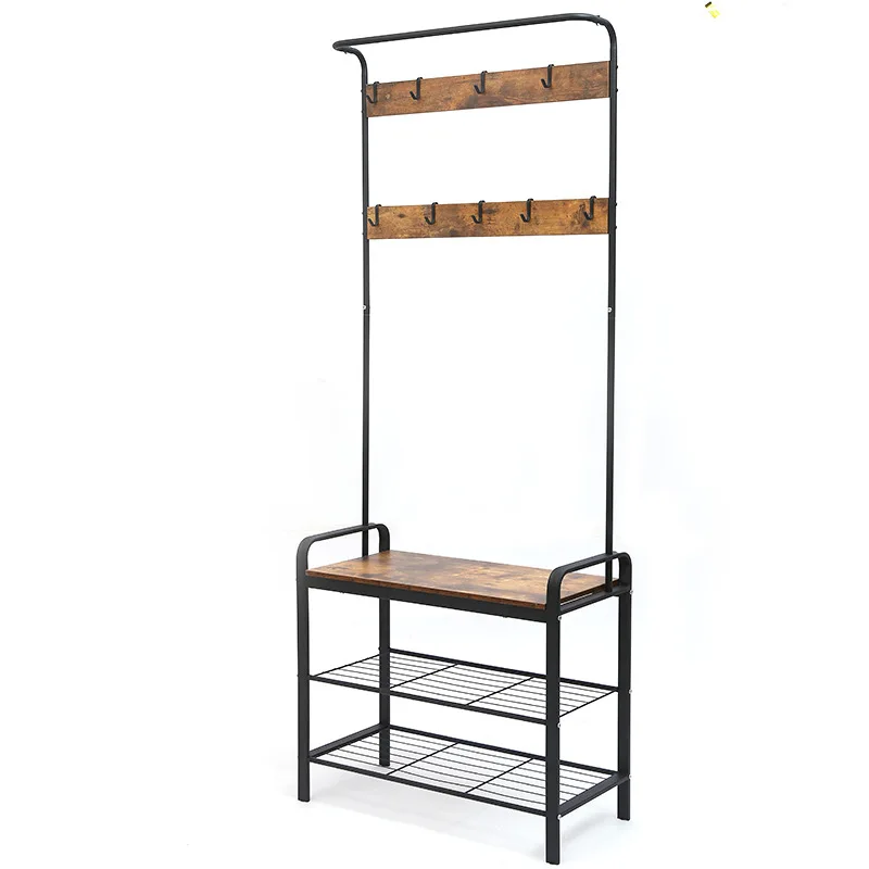 Coat rack Multifunctional household bedroom rack Creative non-punching storage