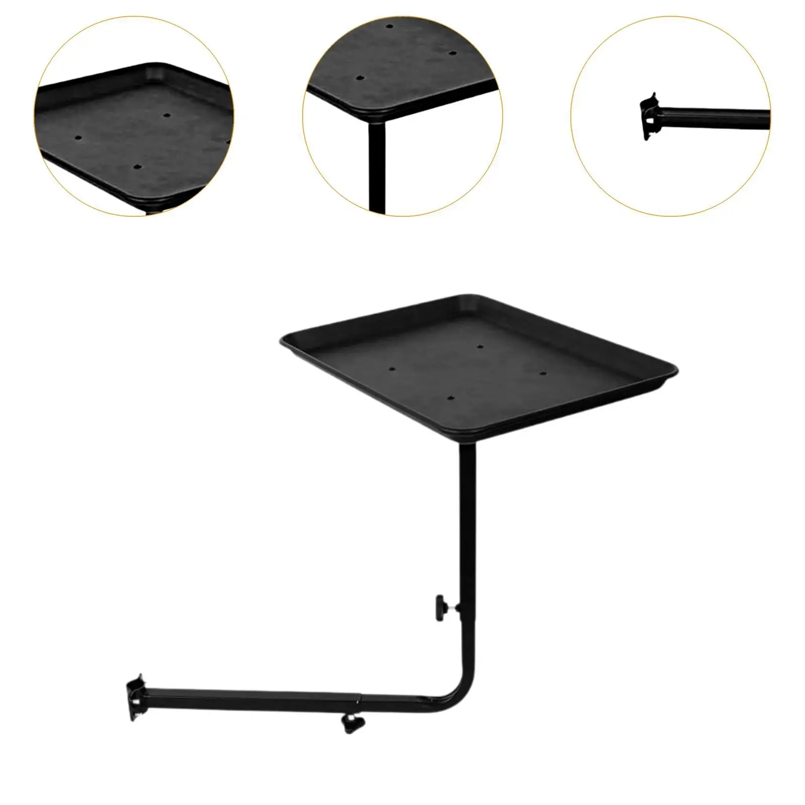 Salon Tray Attachment, Barber Styling Chair Tray, Portable Storage Convenient Styling Chair Tray for Hair Dryers