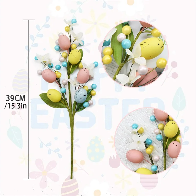 Easter Egg Tree Branches Easter Vase Filler Spring Floral Stems Easter Flower Arrangement Eggs Easter Bouquet DIY Eggs Plant