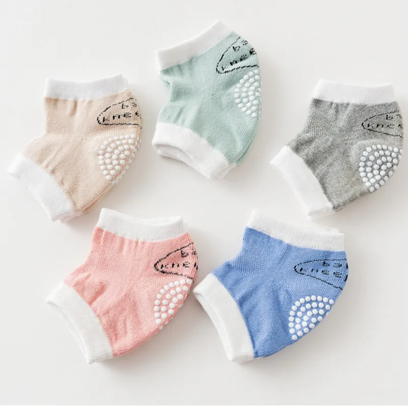 Kids Non Slip Crawling Elbow Infants Toddlers Baby Accessories Smile Knee Pads Protector Safety Kneepad Leg Warmer Girls Boys view 5