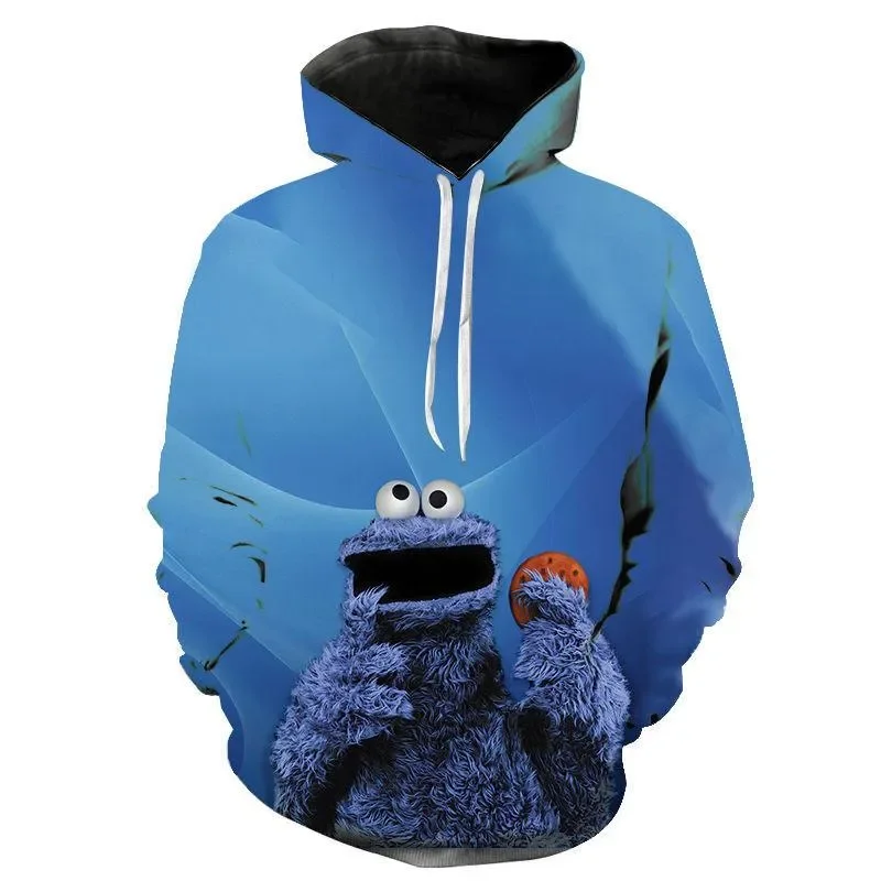 Sweatshirts Cookie Monster 3D Printed Men Women Fashion Sweatshirt Hoodie Cartoon Anime Harajuku Hip Hop Pullover Kids Boy G