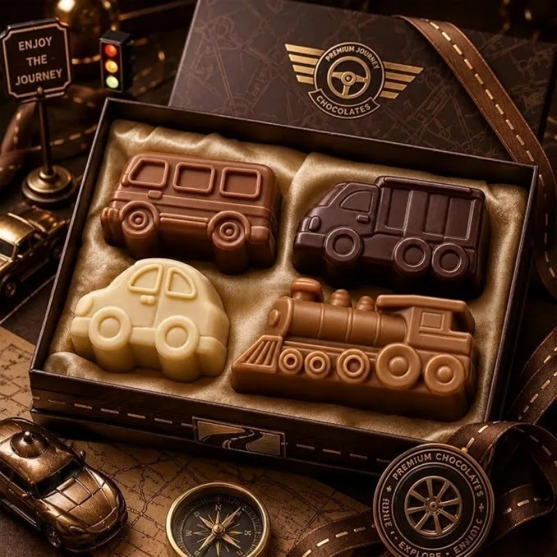 3D Different Shapes Vehicle Silicone Mold Cake Fondant Chocolate Candy Baking Mold Handmade Party Decoration Making Tool