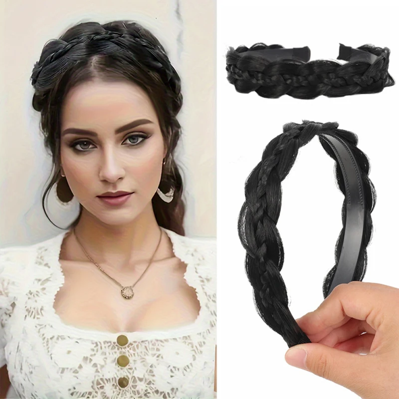 

Ободок для волос с плетением «рыбья кость», женский ободок для волос с плетением «фрид дау твист», ободок для волос с плетением «тыква», противоскользящий спиральный ободок для волос, парик-ободок.