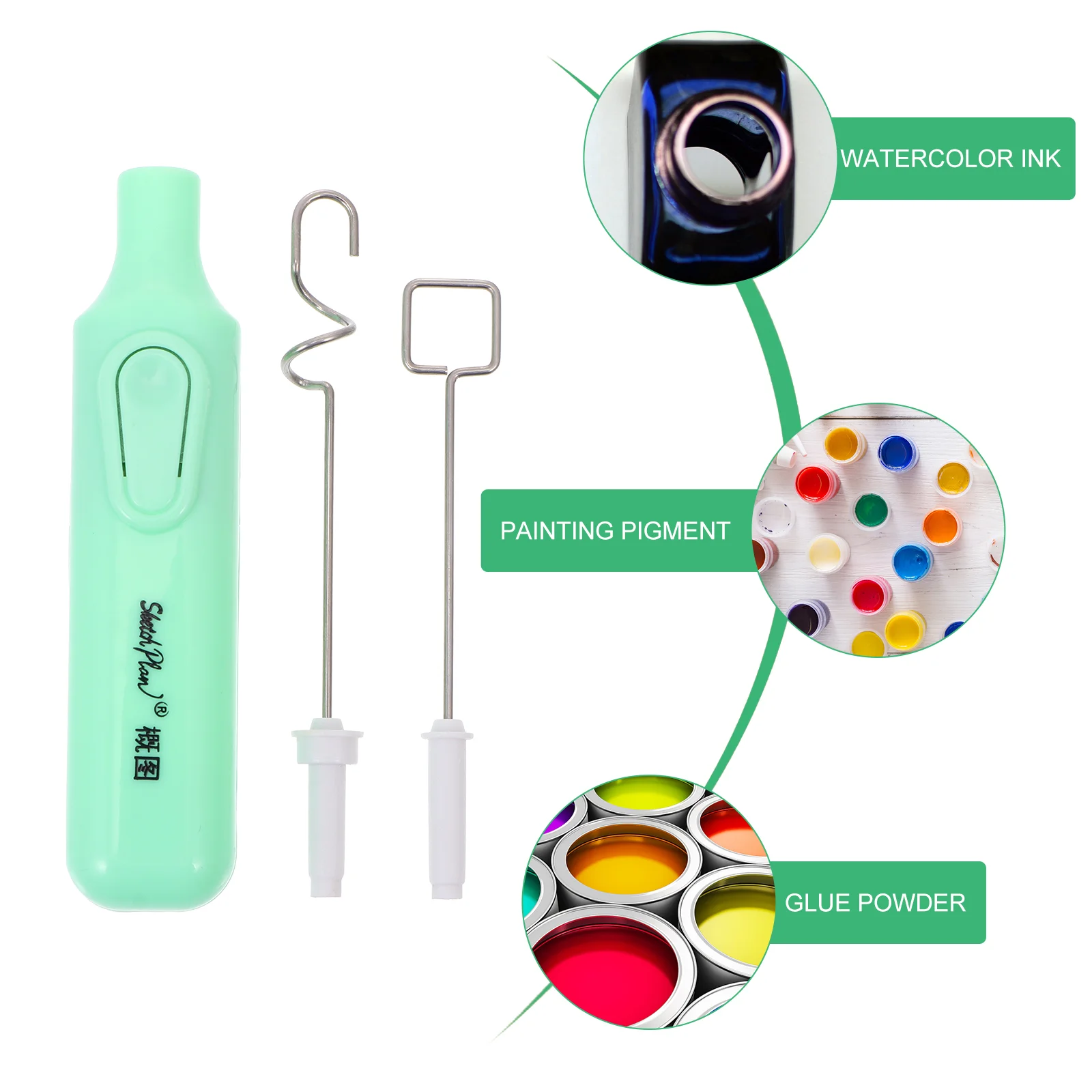 Gouache Paint Mixing Paints Mixer Hand Electric Handheld Color Blender Pigment Agitator Ink Stirring Tool