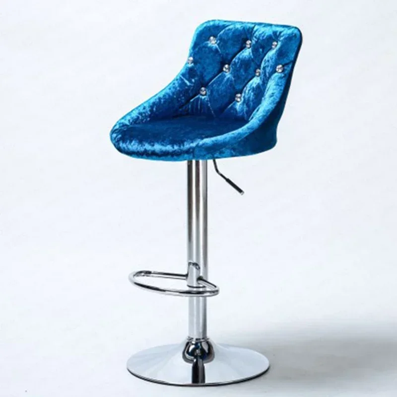 

For Modern Minimalist Bar Chair Lift Rotating Backrest Chairs Home High Nails Stool Velvet Stools Luxurious Pub Seating