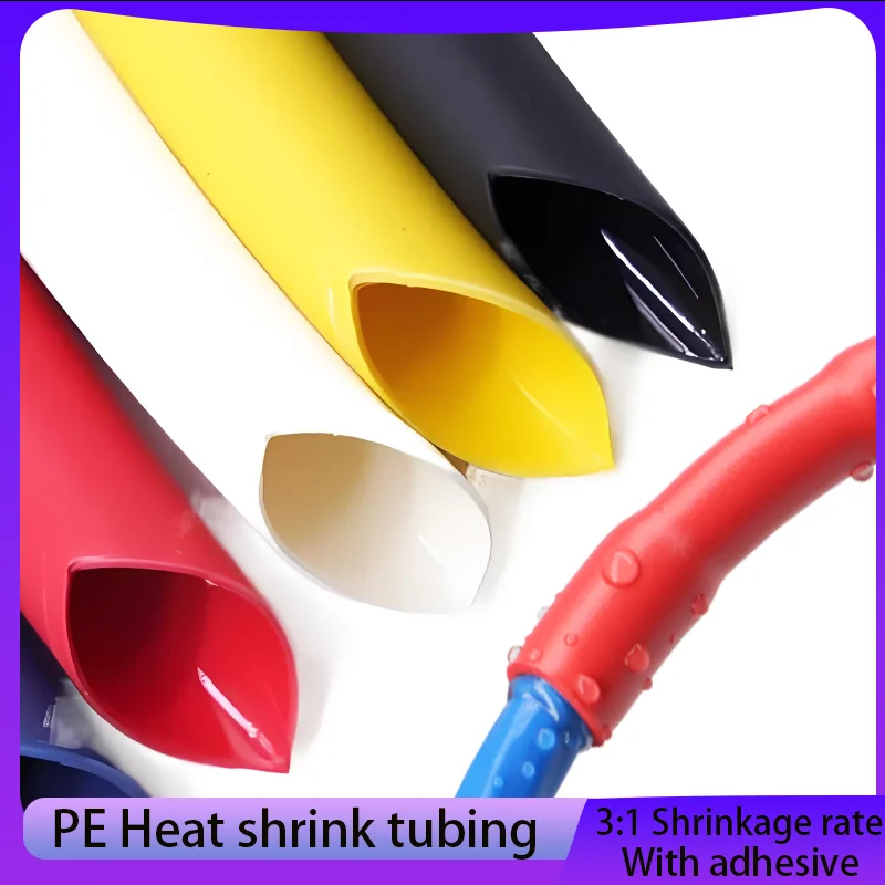 

Dia1.6mm~50mm 3:1 Heat Shrink Tube with Glue Repair DIY Insulated Cable Protector Cover Sheath Sleeve Shrink Tubing For Wires