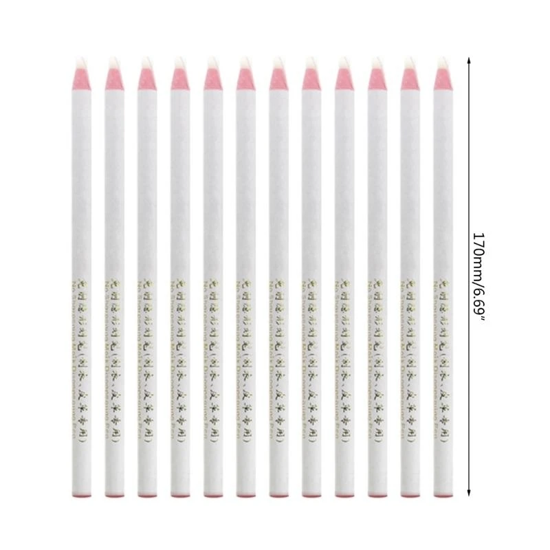 12 peças Adapta Lápis Lápis costura branca sem afiar para marcar o revestimento marking couro couro Melhor venda