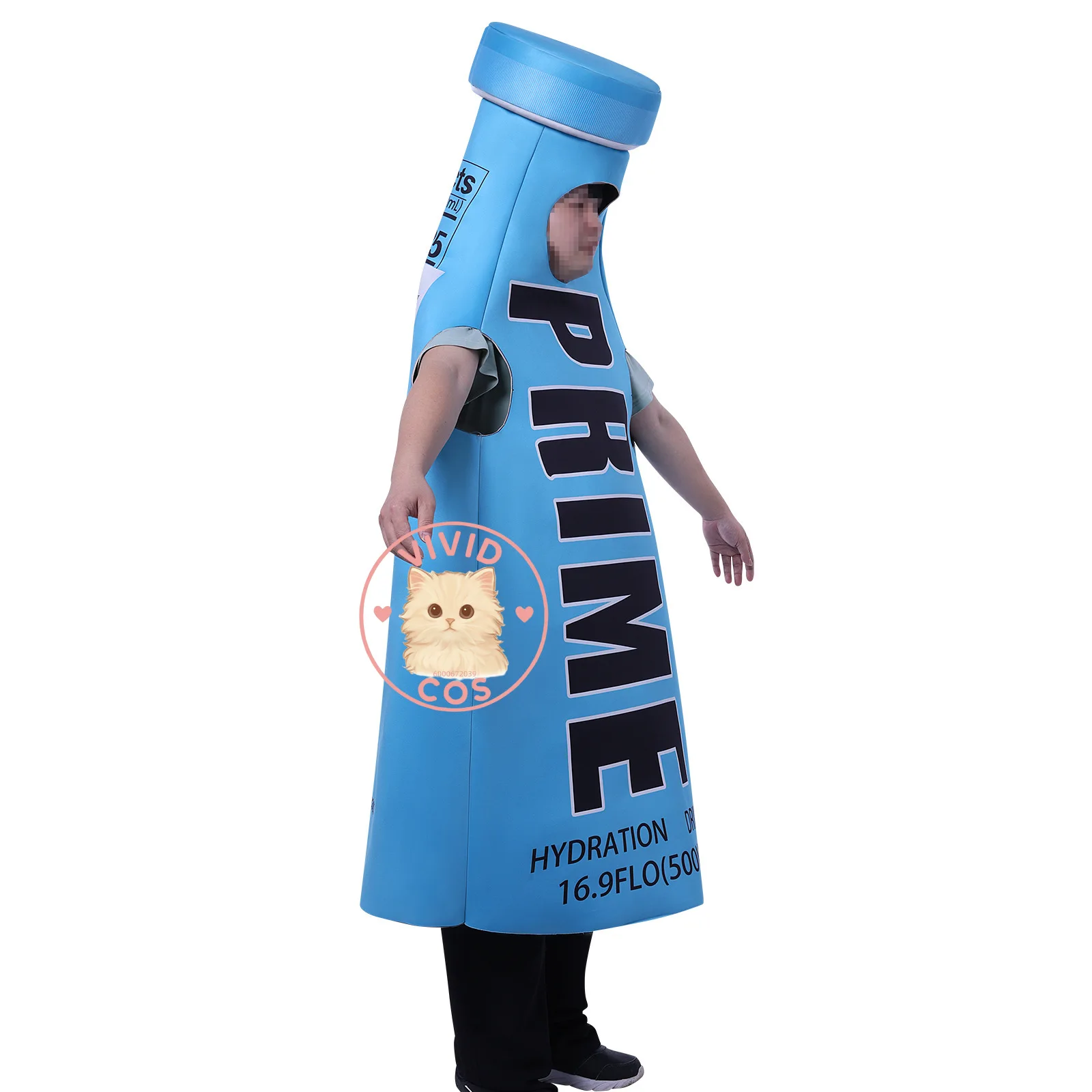 Divertido broma actuación fiesta de Halloween espectáculo mono botella de bebida disfraz Cosplay peculiar conjunto de ropa azul traje de juego de rol