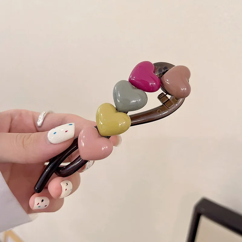 Regenbogen runde Perlen Twist Clip Ein-Wort Haarnadel Frau Hinterkopf Haar Scheibe Halteklammer Haarschmuck Mode Haarnadel Kopfbedeckung