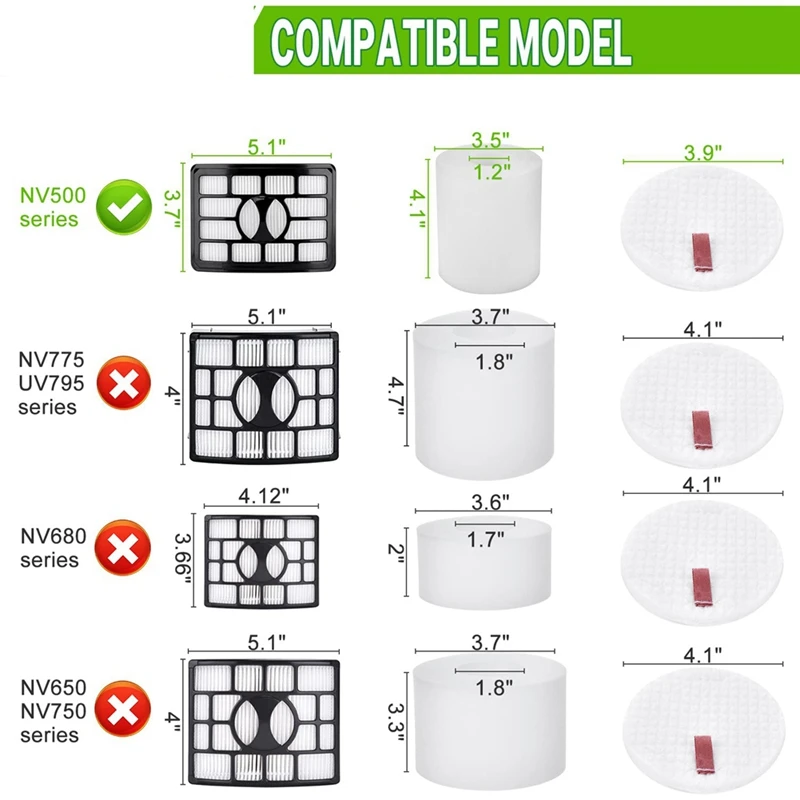 فلتر hepa بديل لـ shark nv500 nv501 ، ملحقات مكنسة كهربائية دوارة للمحترفين ، xff500 xhf500