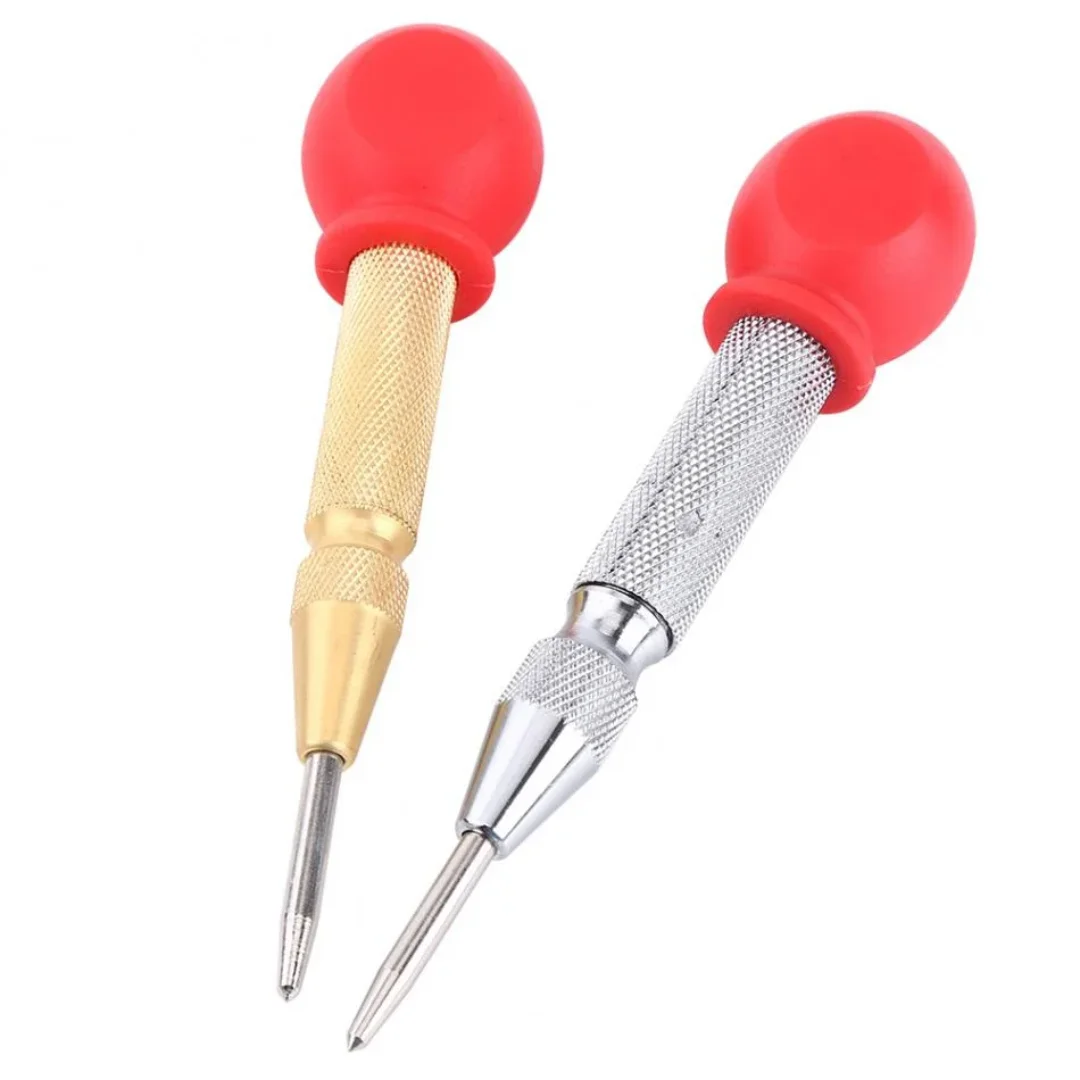 1Pc High-Speed Steel Center Punch Stator Punching Automatic Center Pin Punch Spring Loaded Marking Drilling Tool 5Inch