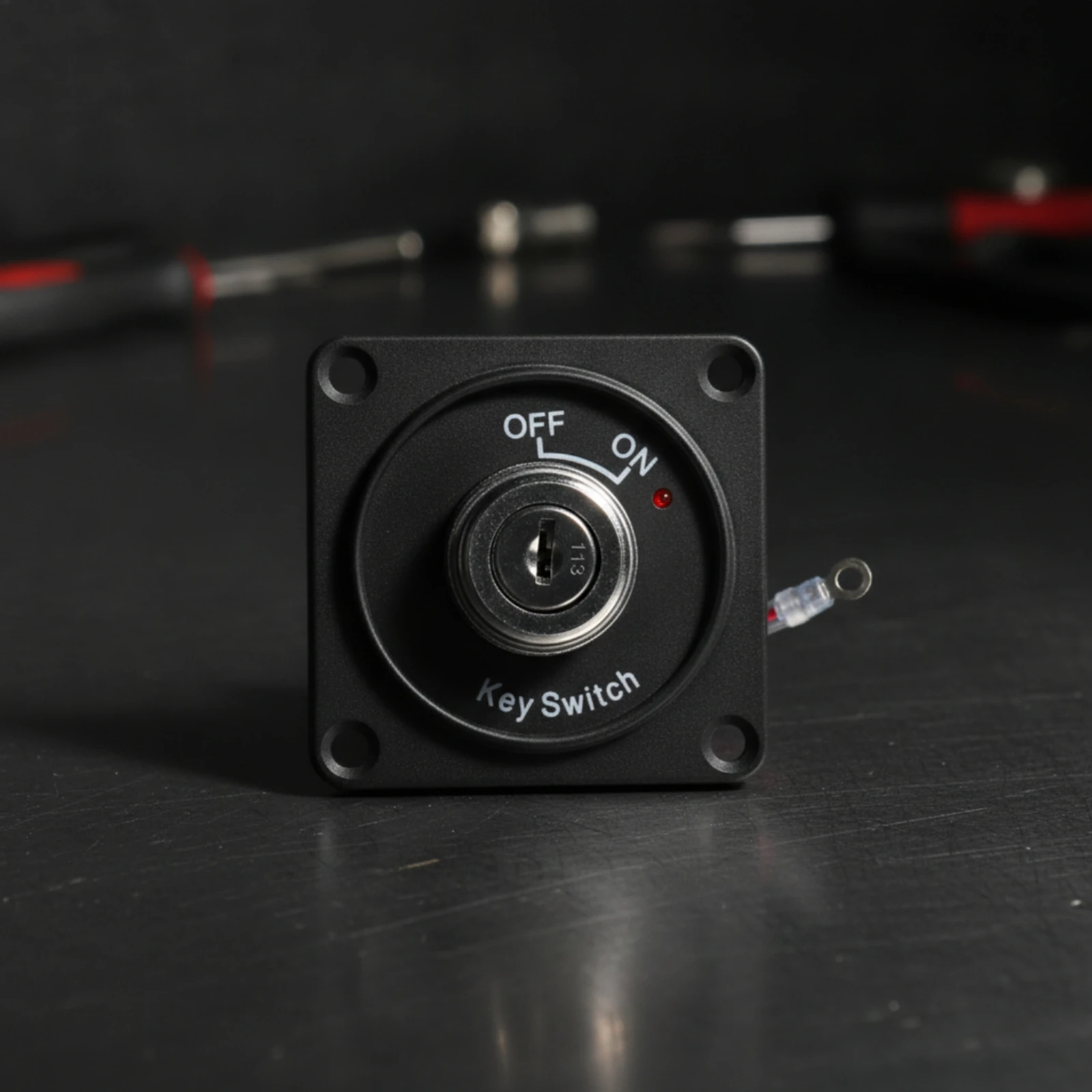 10A 12V Ignition Switch with Keys Maintained Panel-Mount Ignition Switch with LED Indicator Compact Long-Lasting