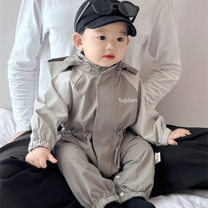IYEAL Baby Workwear Jumpsuit Wiosna i jesień Nowa koreańska przystojna kurtka dla niemowląt i małych dzieci