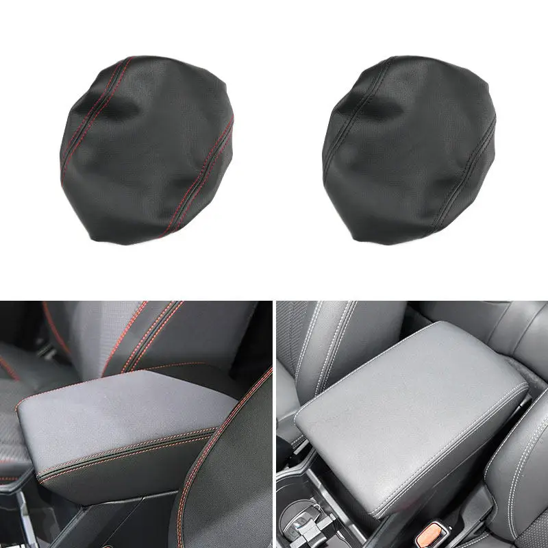 Car Interior Accesories Center Control Armrest Box Cover Microfiber Leather Elastic Band Type For Subaru Forester 2019-2024