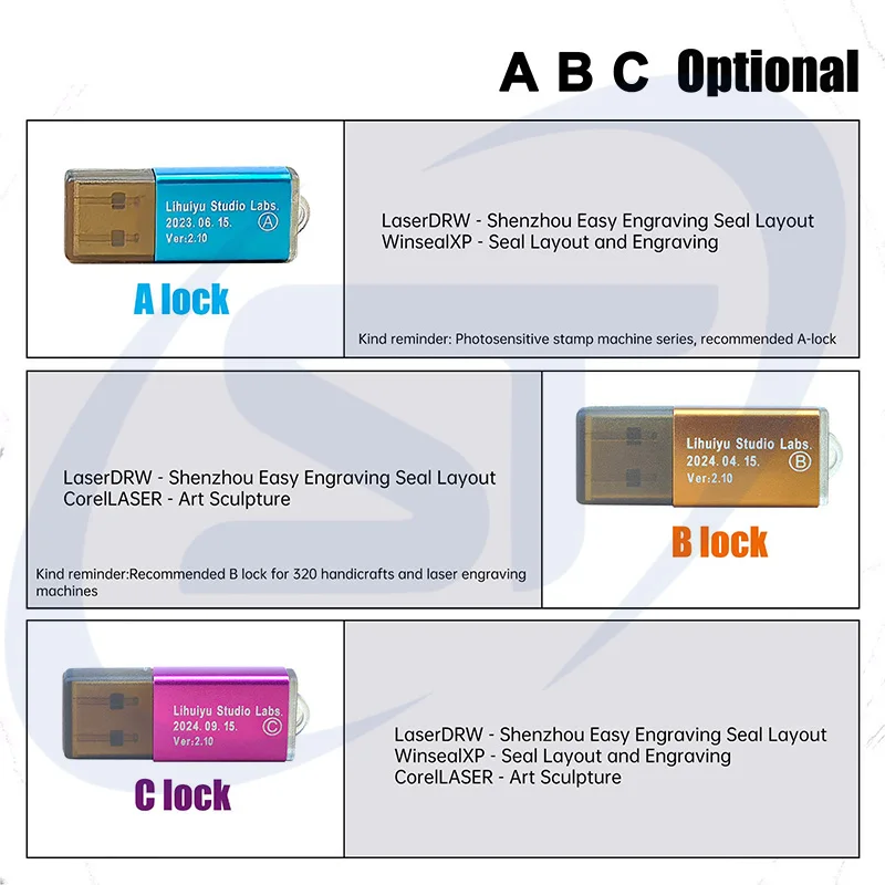 Lihuiyu M2 M3 controlador sistema de Control Dongle A/B/C CorelLaser LaserDRW Winseal DIY Co2 40W 50W máquina cortadora de grabado láser